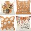 Cirzone Herbst Kissenbezug 45 x 45 cm 4er Set Kürbis Ahornblatt Dekorative Kissen Herbst Dekoration für Home Garten Sofa Schlafzimmer