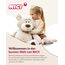 NICI Molang Kuschelfreund 24x23x56cm - Niedliches Stofftier zum Kuscheln und Spielen, Molang Plüschtier für Schmusetierliebhaber - 61171, Weiß