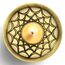 Hion Illuma Lid Kerzendeckel Aufsatz für Duftkerzen, Elegant geschnitztem Kerzenzubehör Metall Scented Candle Topper, Weihnachtsdeko Geschenk hilft der Kerze gleichmäßig zu brennen (Netz Gold)