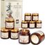 10 Stück Duftkerzen Geschenkset für Frauen, 10 Duft set Duftkerze im Glas,Sojawachs kerze geschenk 10 * 100g,250Std,Stressabbau Aromatherapie Set für Weihnachten Geburtstag Bad Spa Meditation