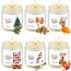 Weihnachtskerzen aus Glas für Frauen,6 Pack Duftkerzen Set,Natürliches Sojawachs,Aromatherapie-Kerzen zum Geburtstag, Kerzen im Weihnachten für Frauen,Männer,Freundinnen,Kollegen