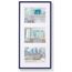 walther design Bilderrahmen blau 3x 10x15 cm Galerie mit Passepartout, New Lifestyle Kunststoffrahmen KV315L