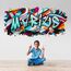 tjapalo® vz82 Graffiti Wandtattoo Graffiti Name Wandtattoo Kinderzimmer Name Bilder personalisiert Jugendzimmer Deko personalisiert Wanddeko Kinderzimmer D vz82