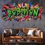 tjapalo® vz83 Graffiti Wandtattoo Graffiti Name Wandtattoo Kinderzimmer Name Bilder personalisiert Jugendzimmer Deko personalisiert Wanddeko Kinderzimmer, E vz83