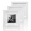 VUVUZULA Bilderrahmen 15x15cm Weiß Quadratisch Holz Fotorahmen Holzrahmen MDF Rahmen mit Passepartout 10x10cm 3er Set