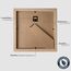 VUVUZULA Bilderrahmen 20x20cm Holz Quadratisch Fotorahmen Holzrahmen MDF Rahmen mit Passepartout 15x15cm Natur 3er Set