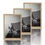 VUVUZULA Bilderrahmen A3 Holz Fotorahmen 30x42cm Holzrahmen MDF Rahmen DIN A3 Natur 3er Set