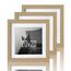 VUVUZULA Bilderrahmen 20x20cm Holz Quadratisch Fotorahmen Holzrahmen MDF Rahmen mit Passepartout 15x15cm Natur 3er Set