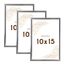 Wackadoo Bilderrahmen 10x15 Silber 3er Set Fotowand Fotorahmen aus leichtem Kunststoff mit Glas Picture frame Poster