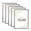 Wackadoo Bilderrahmen 15x20 Silber 5er Set Fotowand Fotorahmen aus leichtem Kunststoff mit Glas Picture frame Poster