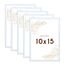 Wackadoo Bilderrahmen 10x15 Weiß 5er Set Fotowand Fotorahmen aus leichtem Kunststoff mit Glas Picture frame Poster