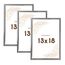 Wackadoo Bilderrahmen 13x18 Silber 3er Set Fotowand Fotorahmen aus leichtem Kunststoff mit Glas Picture frame Poster