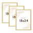 Wackadoo Bilderrahmen 18x24 Gold 3er Set Fotowand Fotorahmen aus leichtem Kunststoff mit Glas Picture frame Poster