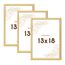 Wackadoo Bilderrahmen 13x18 Gold 3er Set Fotowand Fotorahmen aus leichtem Kunststoff mit Glas Picture frame Poster