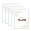 Wackadoo Bilderrahmen 15x20 Weiß 5er Set Fotowand Fotorahmen aus leichtem Kunststoff mit Glas Picture frame Poster