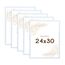 Wackadoo Bilderrahmen 24x30 Weiß 5er Bilderrahmen Set Fotowand Fotorahmen aus leichtem Kunststoff mit Glas Picture frame Poster