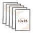 Wackadoo Bilderrahmen 10x15 Silber 5er Set Fotowand Fotorahmen aus leichtem Kunststoff mit Glas Picture frame Poster