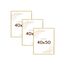Wackadoo Bilderrahmen 40x50 Gold 3er Set Fotowand Fotorahmen aus leichtem Kunststoff mit Glas Picture frame Poster