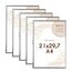 Wackadoo Bilderrahmen A4 21x29.7 (DIN A4) Silber 5er Set Fotowand Fotorahmen aus leichtem Kunststoff mit Glas Picture frame Poster
