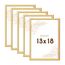 Wackadoo Bilderrahmen 13x18 Gold 5er Set Fotowand Fotorahmen aus leichtem Kunststoff mit Glas Picture frame Poster