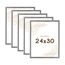 Wackadoo Bilderrahmen 24x30 Silber 5er Bilderrahmen Set Fotowand Fotorahmen aus leichtem Kunststoff mit Glas Picture frame Poster