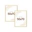 Wackadoo Bilderrahmen 50x70 Gold 2er Set Fotowand Fotorahmen aus leichtem Kunststoff mit Glas Picture frame Poster