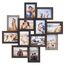 SONGMICS Bilderrahmen-Collage, 12 Fotorahmen für 10 x 15 cm Bilder, Fotocollage, Wandcollage, Multi-Rahmen, Wanddeko, rotbraun, greige meliert, aschschwarz RPF022M01