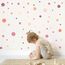 TOARTI Lichte Kreise Set Wandsticker Rosa Rot Punkte Kinderzimmer Wandtattoo Mädchen Jungen Babyzimmer Deko Dots Wandsticker Kinderzimmer