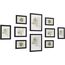 SONGMICS Bilderrahmen 10er Set, für 2 Fotos in 20 x 25 cm, 4 Fotos in 13 x 18 cm, 4 Fotos in 10 x 15 cm, Kunststoffscheibe, MDF, tintenschwarz RPF310H