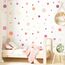 TOARTI Lichte Kreise Set Wandsticker Rosa Rot Punkte Kinderzimmer Wandtattoo Mädchen Jungen Babyzimmer Deko Dots Wandsticker Kinderzimmer