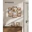 SONGMICS Bilderrahmen 10er Set, für 2 Fotos in 20 x 25 cm, 4 Fotos in 13 x 18 cm, 4 Fotos in 10 x 15 cm, Kunststoffscheibe, MDF, vintagebraun RPF310X01