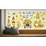 TOARTI Wandtattoos Gelb Bienen Fenster Dekoration Blumen,Biene Gnom Aufkleber,Fensterbilder Frühling Blumen,Fensteraufkleber Biene für Kinderzimmer Wohnzimmer
