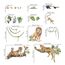 decalmile Wandtattoo Dschungel Tiere Baum Zweig Wandaufkleber Safari Löwe Leopard Tiger Wandsticker Kinderzimmer Babyzimmer Schlafzimmer Wanddeko (XXL)