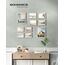 SONGMICS Bilderrahmen 10er Set, für 2 Fotos in 20 x 25 cm, 4 Fotos in 13 x 18 cm, 4 Fotos in 10 x 15 cm, Kunststoffscheibe, MDF, naturbeige RPF310N02