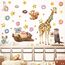 TOARTI Tiere Wandaufkleber Cartoon Tiere Wandsticker Bär Giraffe Koala Kaninchen Wanddeko für Mädchen Babyzimmer Wandbild Kinderzimmer Schlafzimmer Wohnzimmer