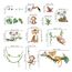 decalmile Wandtattoo Dschungel Tiere Baum Zweig Wandaufkleber Safari Tiere Affen Koala Wandsticker Kinderzimmer Babyzimmer Wohnzimmer Wanddeko