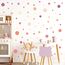 TOARTI Lichte Kreise Set Wandsticker Rosa Rot Punkte Kinderzimmer Wandtattoo Mädchen Jungen Babyzimmer Deko Dots Wandsticker Kinderzimmer