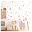 Little Deco 120 Stück Wandsticker Punkte für Kinderzimmer Kreise Klebepunkte Altrosa Wandtattoo Babyzimmer Wandaufkleber Deko DL909-2