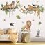 decalmile Wandtattoo Dschungel Tiere Baum Zweig Wandaufkleber Safari Löwe Leopard Tiger Wandsticker Kinderzimmer Babyzimmer Schlafzimmer Wanddeko (XXL)
