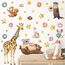 TOARTI Tiere Wandaufkleber Cartoon Tiere Wandsticker Bär Giraffe Koala Kaninchen Wanddeko für Mädchen Babyzimmer Wandbild Kinderzimmer Schlafzimmer Wohnzimmer