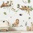 decalmile Wandtattoo Dschungel Tiere Baum Zweig Wandaufkleber Safari Löwe Leopard Tiger Wandsticker Kinderzimmer Babyzimmer Schlafzimmer Wanddeko (XXL)