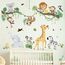 decalmile Wandtattoo Dschungel Tiere Baum Zweig Wandaufkleber Giraffe Affen Koala Safari Wandsticker Kinderzimmer Babyzimmer Wohnzimmer Wanddeko