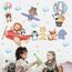 TOARTI Flugzeug Tier Wandtattoo Lichtfarbe Babyzimmer Wandsticker Mädchen Schlafzimmer Wanddeko Kinder Schlafzimmer Spielzimmer Wanddekoration DIY Löwe Elefant Tiere Wandaufkleber
