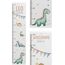 Kidsmood - Personalisierte Messlatte Kinder aus Aluverbund – Hochwertige Messleiste & Wand-Deko für Kinderzimmer mit abenteuerlichem Dinosaurier – Tolles Taufgeschenk für Mädchen & Jungen (65-140cm)