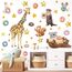 TOARTI Tiere Wandaufkleber Cartoon Tiere Wandsticker Bär Giraffe Koala Kaninchen Wanddeko für Mädchen Babyzimmer Wandbild Kinderzimmer Schlafzimmer Wohnzimmer