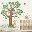 decalmile Wandtattoo Dschungel Tiere Groß Baum Wandaufkleber Giraffe Koala Leopard Safari Wandsticker Kinderzimmer Babyzimmer Wohnzimmer Wanddeko