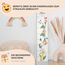 Kidsmood - Personalisierte Messlatte Kinder Holz – Messleiste & Wand-Deko für Baby- & Kinderzimmer mit abenteuerlichem Dschungel Tiere – Tolles Taufgeschenk für Mädchen & Jungen -(65-140cm)
