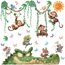 TOARTI Wandtattoo Dschungel Tiere Reben Wandaufkleber Affen Krokodil Safari Tiere Wandsticker Kinderzimmer Babyzimmer Schlafzimmer Wanddeko