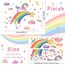 TOARTI Wandtattoo Mädchen Regenbogen Einhorn Wandaufkleber Schmetterlinge Wolken Wandsticker Babyzimmer Kinderzimmer Mädchen Schlafzimmer Wanddeko