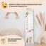 Kidsmood - Personalisierte Messlatte Kinder aus Aluverbund – Hochwertige Messleiste & Wand-Deko für Kinderzimmer mit zauberhaftem Boho Tiere – Tolles Taufgeschenk für Mädchen & Jungen - (65-140cm)